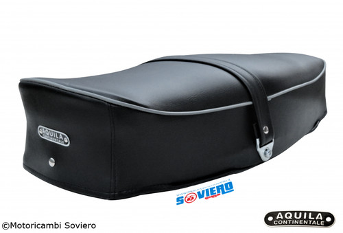 Sella nera con targhetta - \,